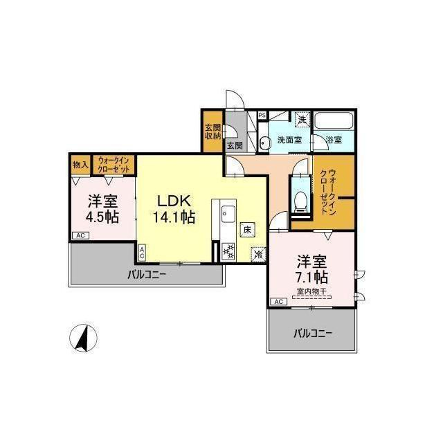 ＤｉｏｓＰｅｒｓｉｍｍｏｎ長泉Ⅱ棟の間取り