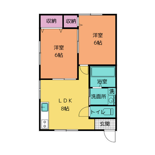 中土狩貸事務所の間取り
