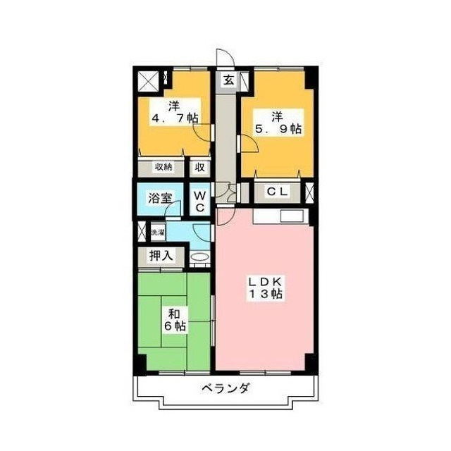 グレース伏見　Ｂ棟の間取り
