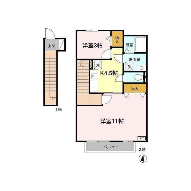 ルミエール花の木　Ｂの間取り