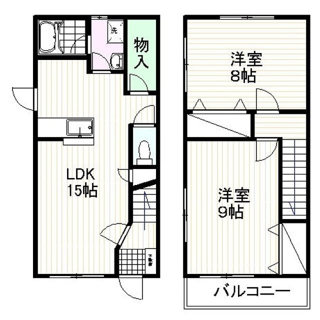 ハイツ浅賀の間取り