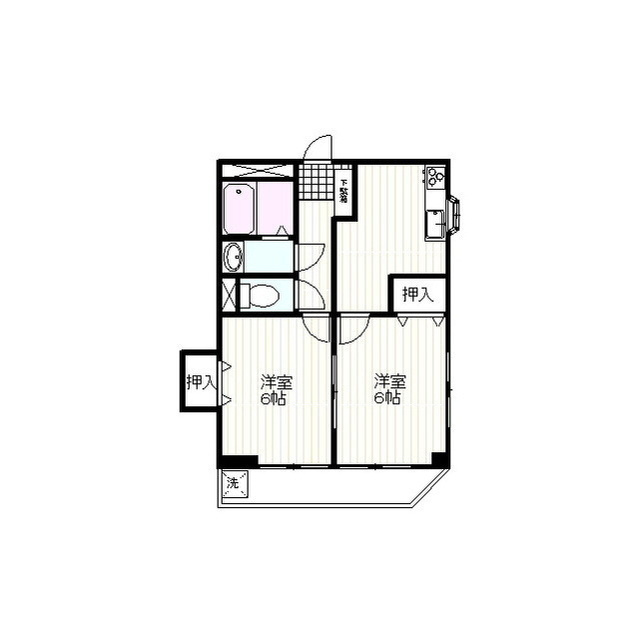 横山ハイツⅡの間取り