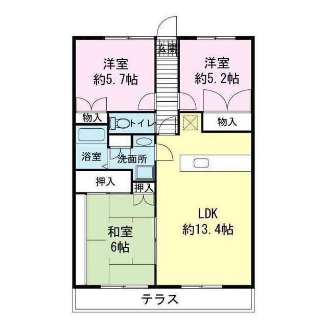 コーナスガーデン　Ａの間取り
