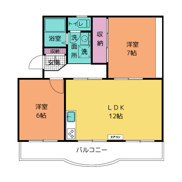 青山ハイツ　Ｂ棟の間取り