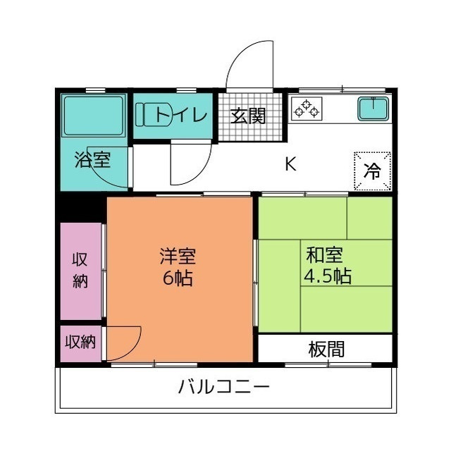 富士市檜新田のアパートの間取り