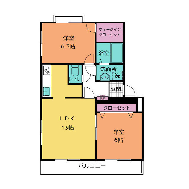 アルヴェアーレ大塚Ⅱの間取り