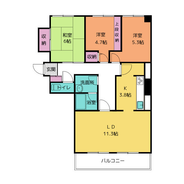 メゾン沼津高沢　603の間取り