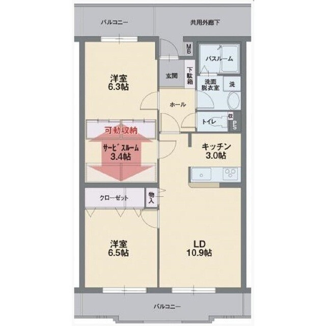 ソレイユＭの間取り