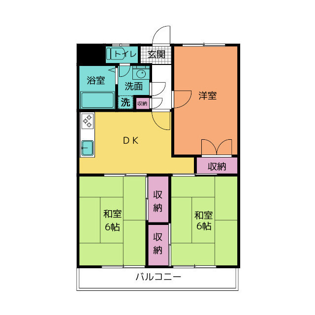 ニューハイツ木瀬川Ａの間取り