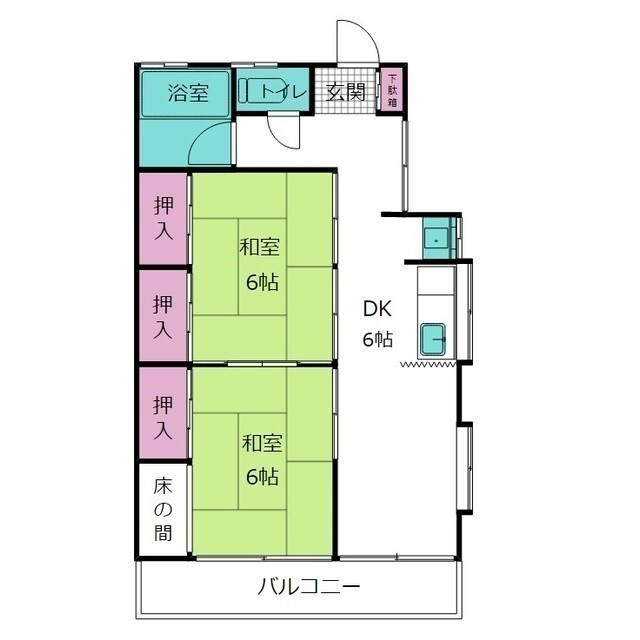 美松コーポの間取り