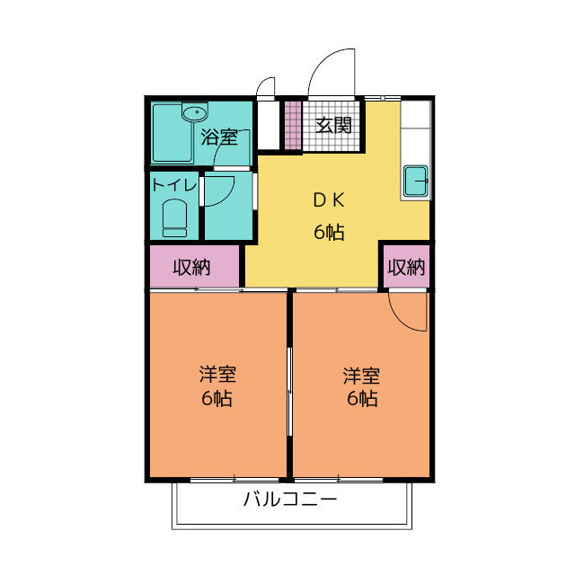 シティハイツやまみちＢの間取り