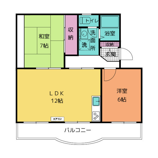 青山ハイツ　Ｂ棟の間取り