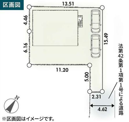 厚木市温水新築戸建て　第4-1号棟の区画図|配置図「厚木市温水新築戸建て　1号棟」