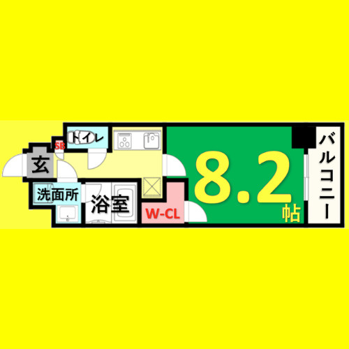 イーハトーブ大曽根　名古屋市賃貸　仲介手数料無料の間取り