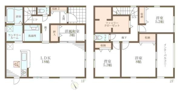 リーブルガーデン根成柿 ／新築一戸建の間取り