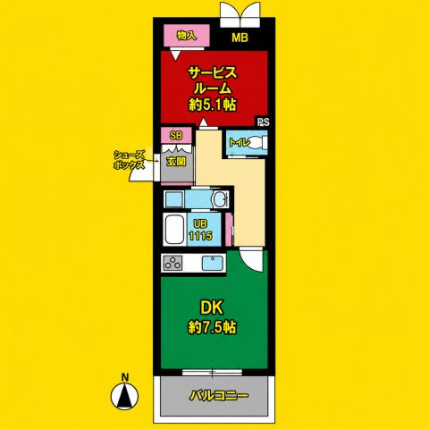 グランスイート敷島　名古屋市賃貸　仲介手数料無料の間取り