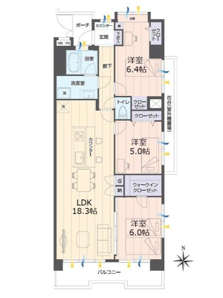 サニークレスト湘南八景５の間取り