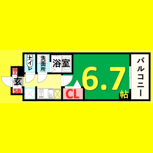 プレサンス大曽根駅前ファースト　名古屋市賃貸　仲介手数料無料の間取り