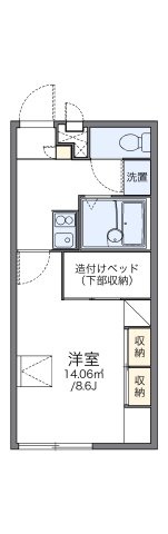 レオパレス中萩の間取り|代表的な間取のため実際の間取とは異なる場合があります
