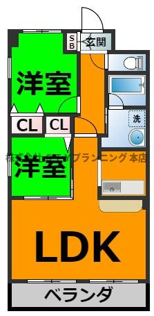 仲介手数料０円！メープルコートの間取り