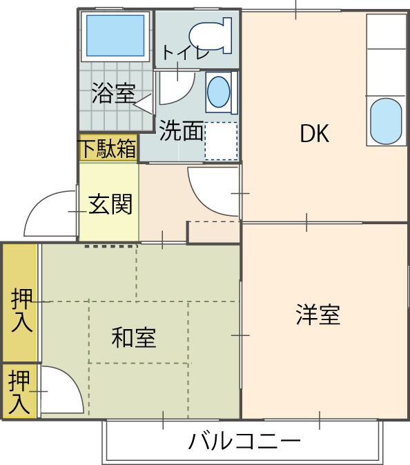 ディアス福泊の間取り