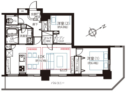 ライオンズタワー池袋の間取り