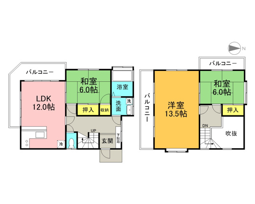【間取り】 | 伊東市大原一丁目 戸建