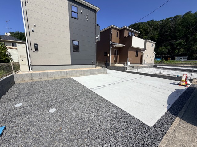 【新築戸建】　いわき市常磐下船尾町1期　長期優良住宅　全3棟の駐車場|1号棟写真　カースペースです。