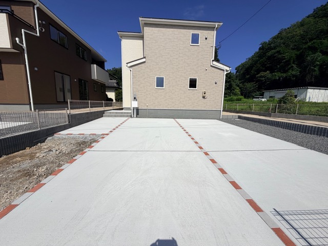 【新築戸建】【オール電化】　いわき市常磐下船尾町1期　長期優良住宅　全3棟の駐車場|3号棟写真　カースペースです。