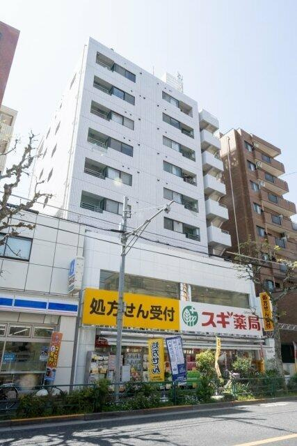 新宿区若松町の賃貸マンションの外観| 