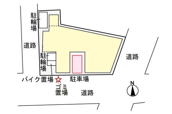 ヴァンソレイユの駐車場