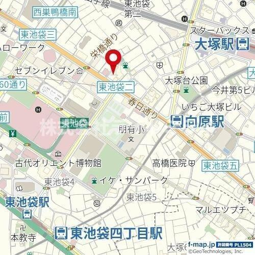 プレール東池袋の地図| 