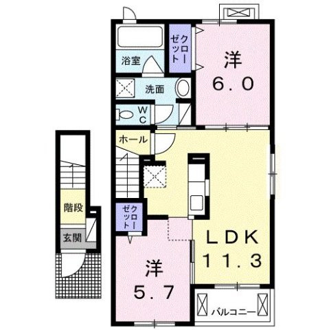 【間取り】 | Ｂ－ｕｐ華　Ⅰ