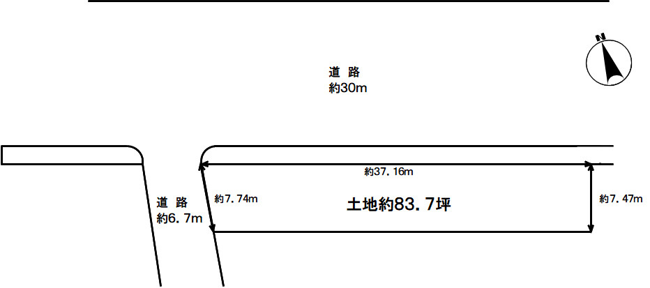大阪市東住吉区　売土地の土地図