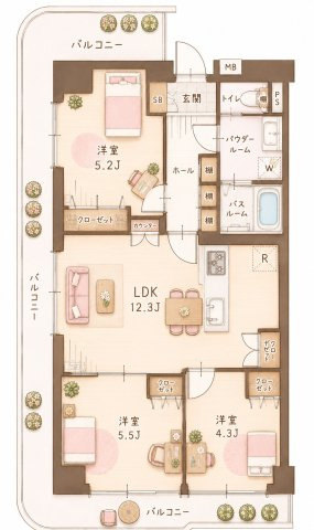 守口ハイライフB棟の間取り|間取り図はいかがですか？ご希望を叶える間取りですか？リビングの広さは？水回りの位置は？カウンターキッチン？など色々な情報が集約されています。弊社では資金計画・住宅ローンなどのご相談も承っております。