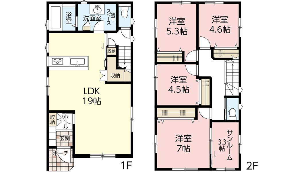 広島市西区三滝本町1丁目　新築一戸建ての間取り