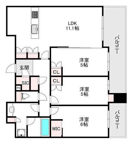 シエリアタワー中之島の間取り