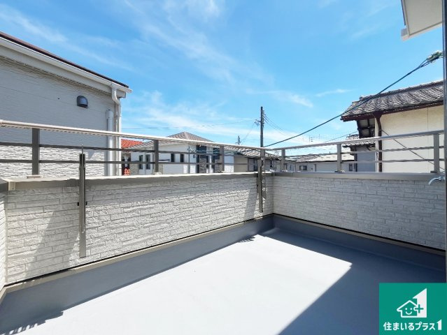 明石市二見町西二見　新築一戸建てのバルコニー|日当たりのよいバルコニー！お部屋が開放的に！