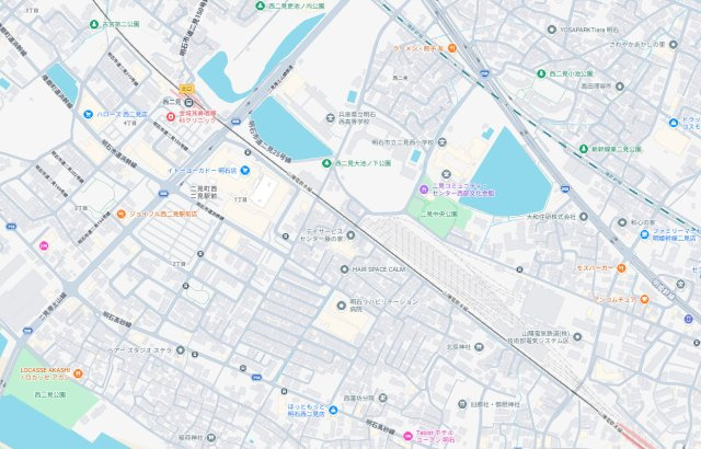 明石市二見町西二見　新築一戸建ての地図