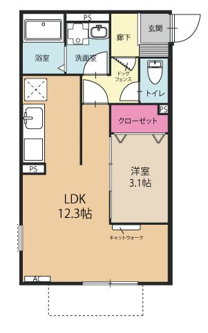 ウィズ・コンフォートかくらⅠの間取り