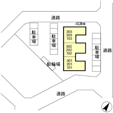 ハイツメルベーユの区画図