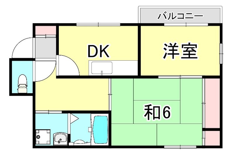 リビング六甲ウエストＢの間取り