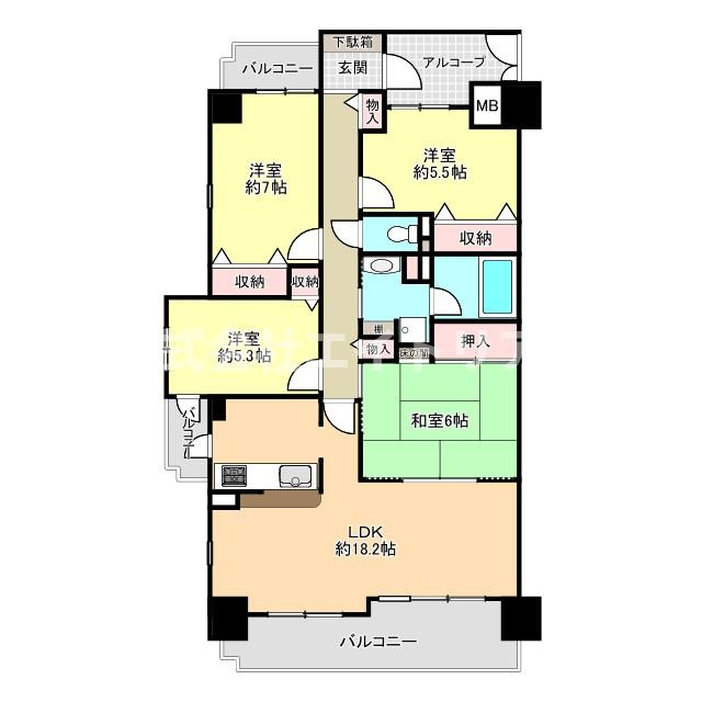 ロイヤルシャトー豊明新栄町の間取り