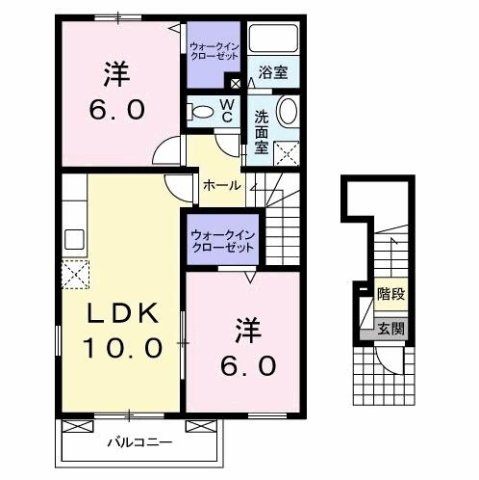 【間取り】 | ソレイユ元町Ｂ