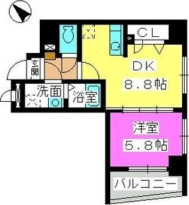 スーペリアニューハイム薬院の間取り
