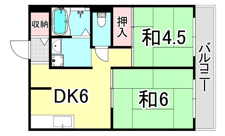 成小路ハイツの間取り