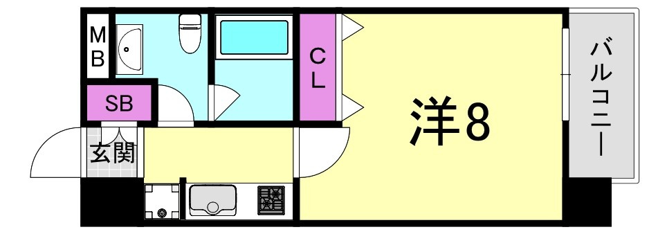 ディオレクレスト東心斎橋の間取り