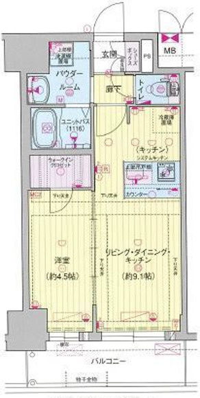 プレサンスDOMECITYコレーレの間取り