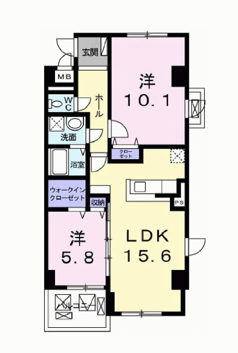 エアリーヒルズ芦屋の間取り