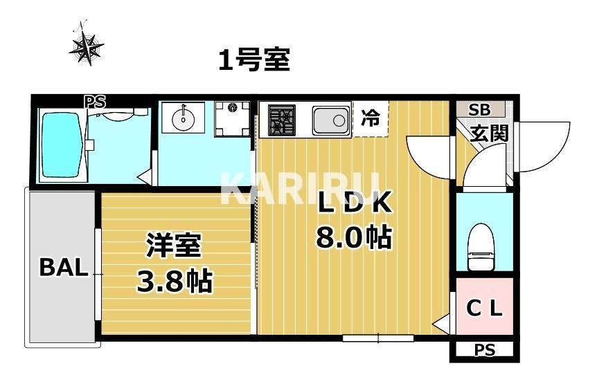 サフィール　ロジェ大阪城公園の間取り